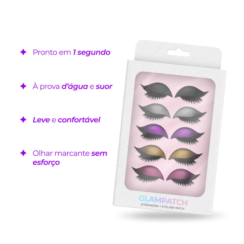 GlamPatch – Sombra com Cílios Postiços Que Deixa Seu Olhar Pronto em 1 Segundo