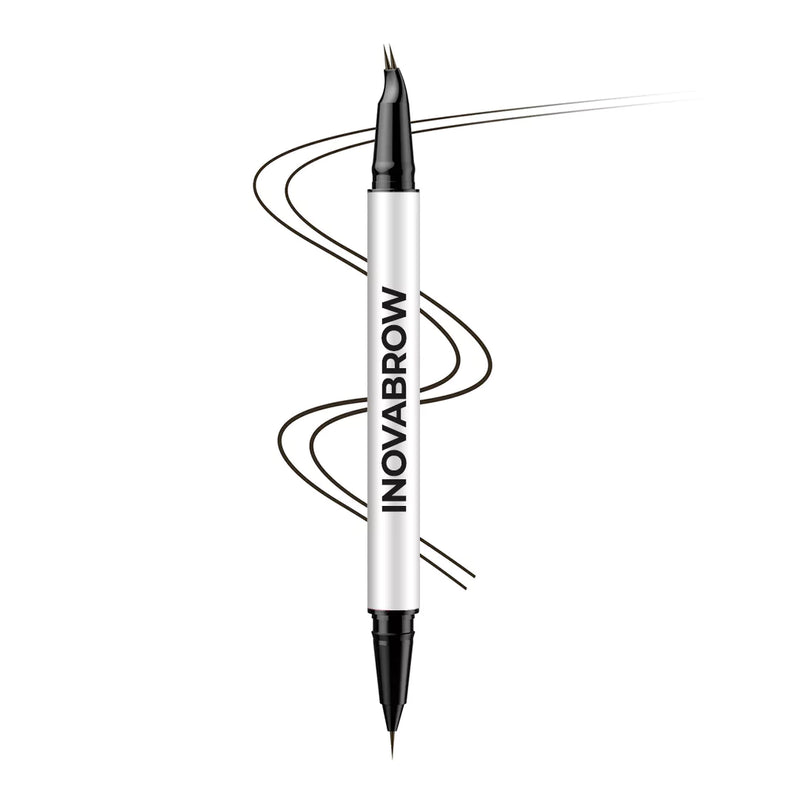 InovaBrow – Caneta de Sobrancelha 2 em 1 Que Recria o Efeito Microblading em Segundos e Sem Dor