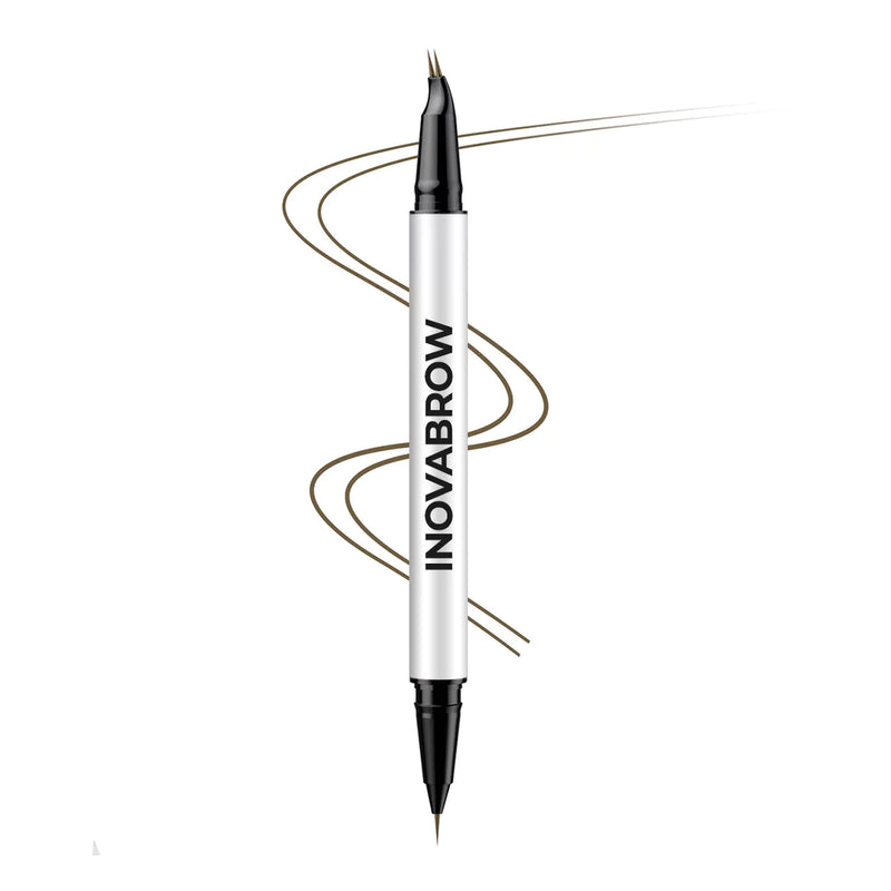 InovaBrow – Caneta de Sobrancelha 2 em 1 Que Recria o Efeito Microblading em Segundos e Sem Dor