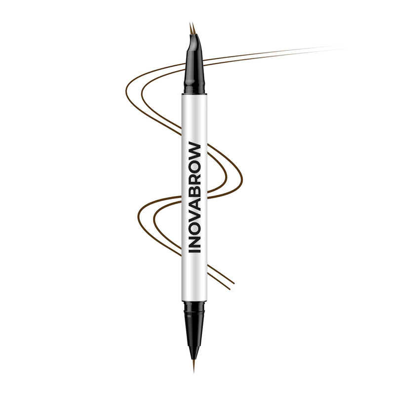 InovaBrow – Caneta de Sobrancelha 2 em 1 Que Recria o Efeito Microblading em Segundos e Sem Dor