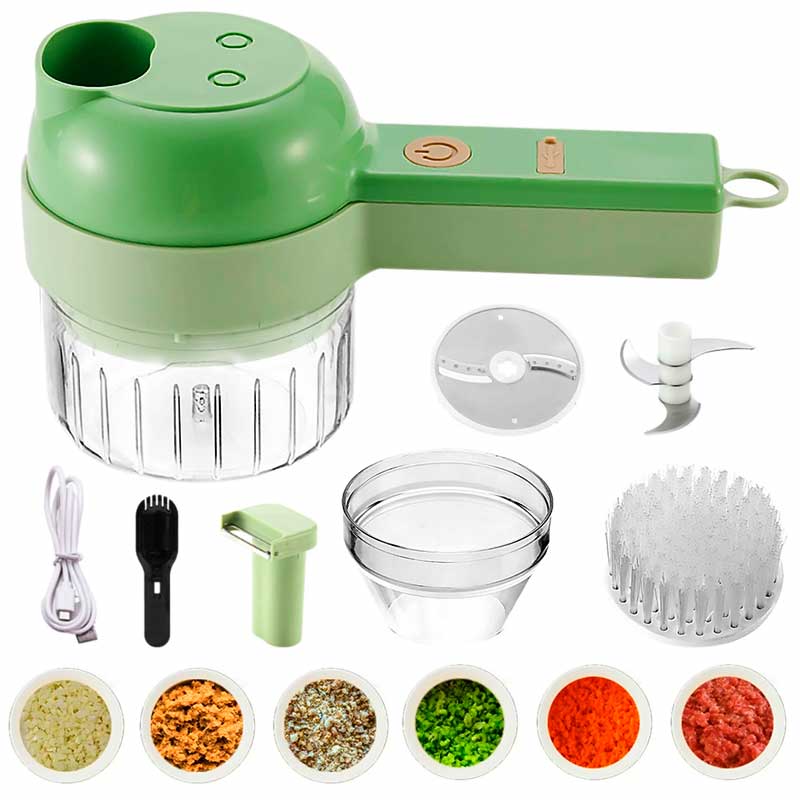 Kitchen Pro - Cortador Portátil e Elétrico De Vegetais 4 em 1